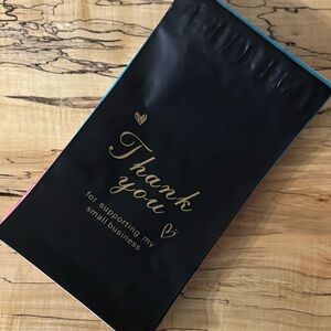 🖤Black & Gold 9x7 Thank You Poly Mailers #3 - Reseller Shipping Supplies - New!